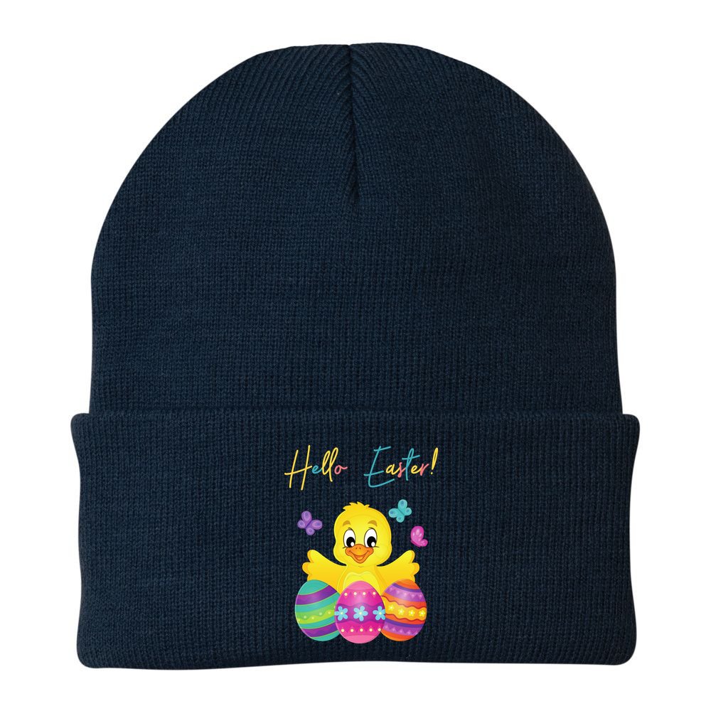 Hello Easter Cute Chick Holiday Beanie