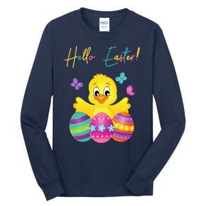 Hello Easter Cute Chick Holiday Tall Long Sleeve T-Shirt