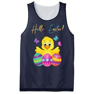 Hello Easter Cute Chick Holiday Mesh Reversible Basketball Jersey Tank