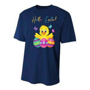 Hello Easter Cute Chick Holiday Youth Performance Sprint T-Shirt