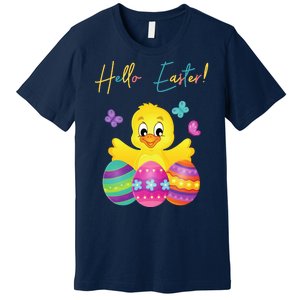 Hello Easter Cute Chick Holiday Premium T-Shirt