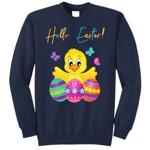 Hello Easter Cute Chick Holiday Tall Sweatshirt