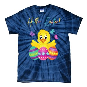 Hello Easter Cute Chick Holiday Tie-Dye T-Shirt