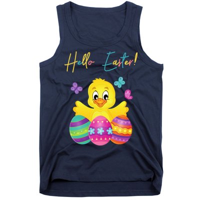 Hello Easter Cute Chick Holiday Tank Top