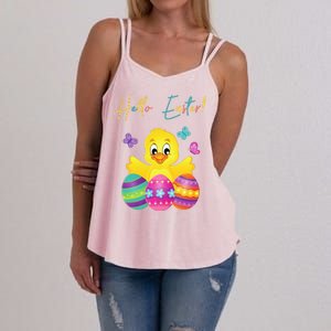 Hello Easter Cute Chick Holiday Women's Strappy Tank