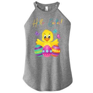 Hello Easter Cute Chick Holiday Women's Perfect Tri Rocker Tank