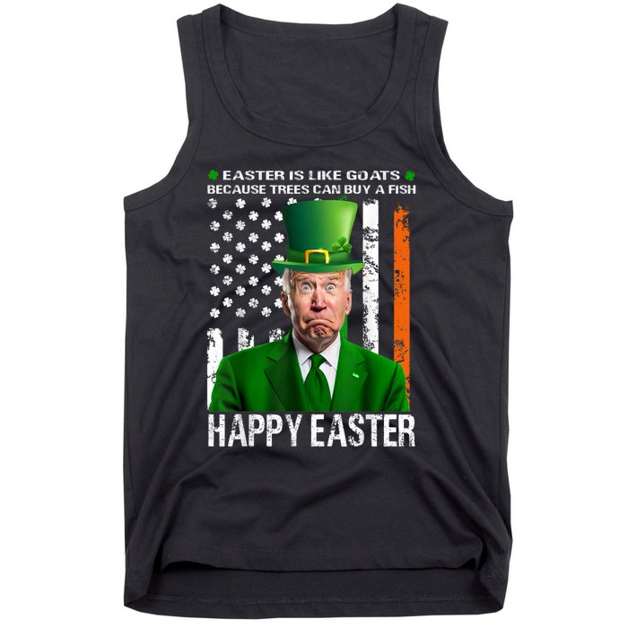 Happy Easter Confused Joe Biden St Patricks Day Tank Top