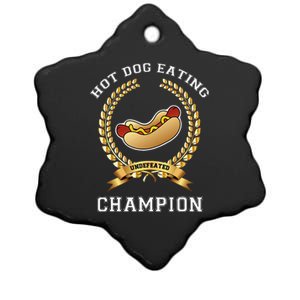 Hotdog Eating Contest Hot Dog Lover Gift Ceramic Star Ornament