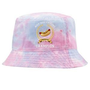 Hotdog Eating Contest Hot Dog Lover Gift Tie-Dyed Bucket Hat