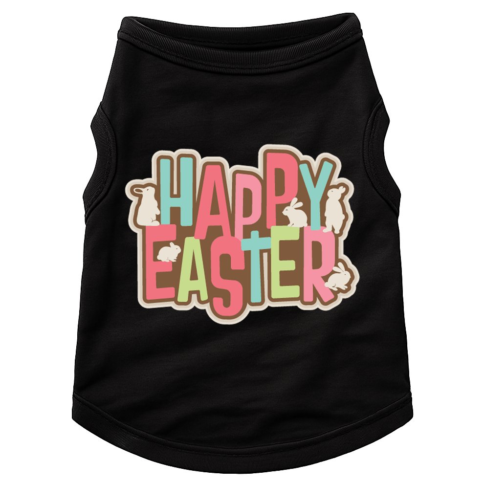 Happy Easter Colorful Bunny Doggie Tank