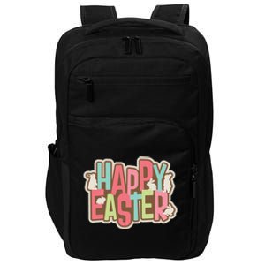 Happy Easter Colorful Bunny Impact Tech Backpack