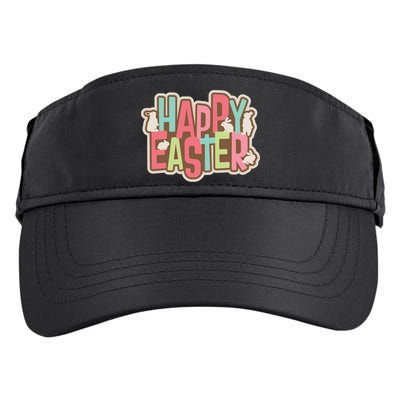 Happy Easter Colorful Bunny Adult Drive Performance Visor