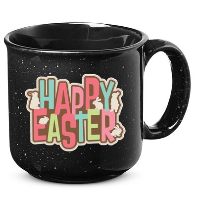 Happy Easter Colorful Bunny 15oz Campfire Ceramic Mug