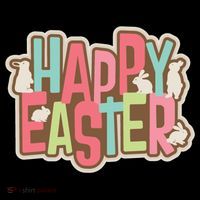 Happy Easter Colorful Bunny Flatbill Hat
