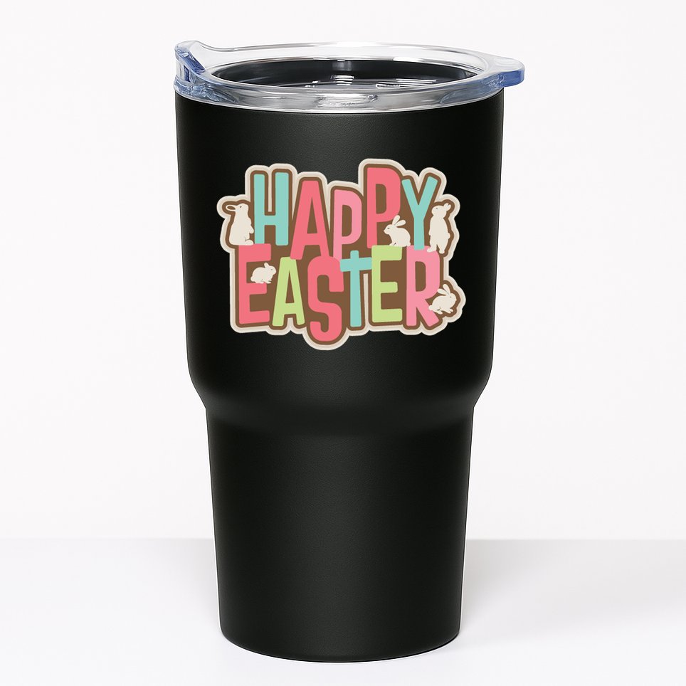 Happy Easter Colorful Bunny Tumbler