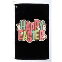 Happy Easter Colorful Bunny Golf Towel