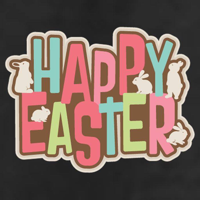 Happy Easter Colorful Bunny Golf Towel