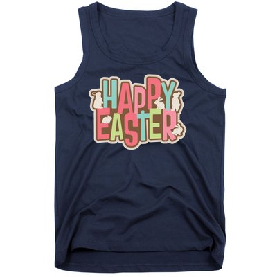 Happy Easter Colorful Bunny Tank Top