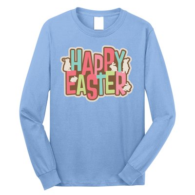 Happy Easter Colorful Bunny Long Sleeve Shirt