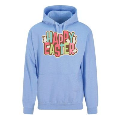 Happy Easter Colorful Bunny Unisex Surf Hoodie