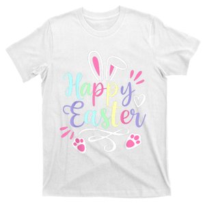 Happy Easter Cute Bunny Rabbit Face Funny Easter Wo Girl T-Shirt