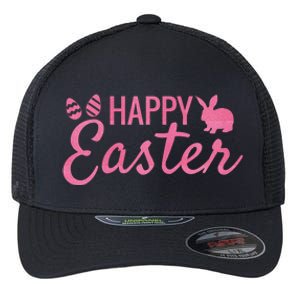 Happy Easter Cute Festive Holiday Flexfit Unipanel Trucker Cap