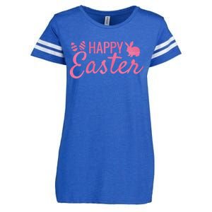 Happy Easter Cute Festive Holiday Enza Ladies Jersey Football T-Shirt