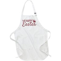 Happy Easter Cute Festive Holiday Full-Length Apron With Pockets