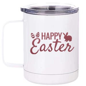 Happy Easter Cute Festive Holiday 12 oz Stainless Steel Tumbler Cup