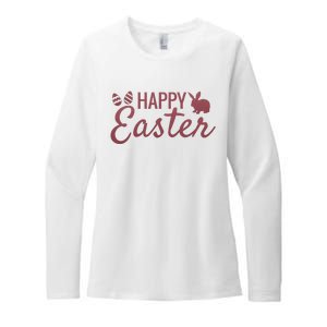 Happy Easter Cute Festive Holiday Womens CVC Long Sleeve Shirt