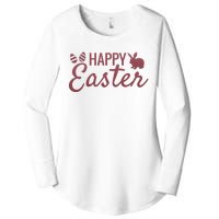 Happy Easter Cute Festive Holiday Women's Perfect Tri Tunic Long Sleeve Shirt