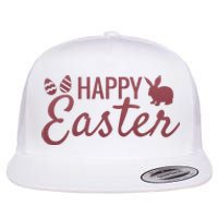 Happy Easter Cute Festive Holiday Flat Bill Trucker Hat