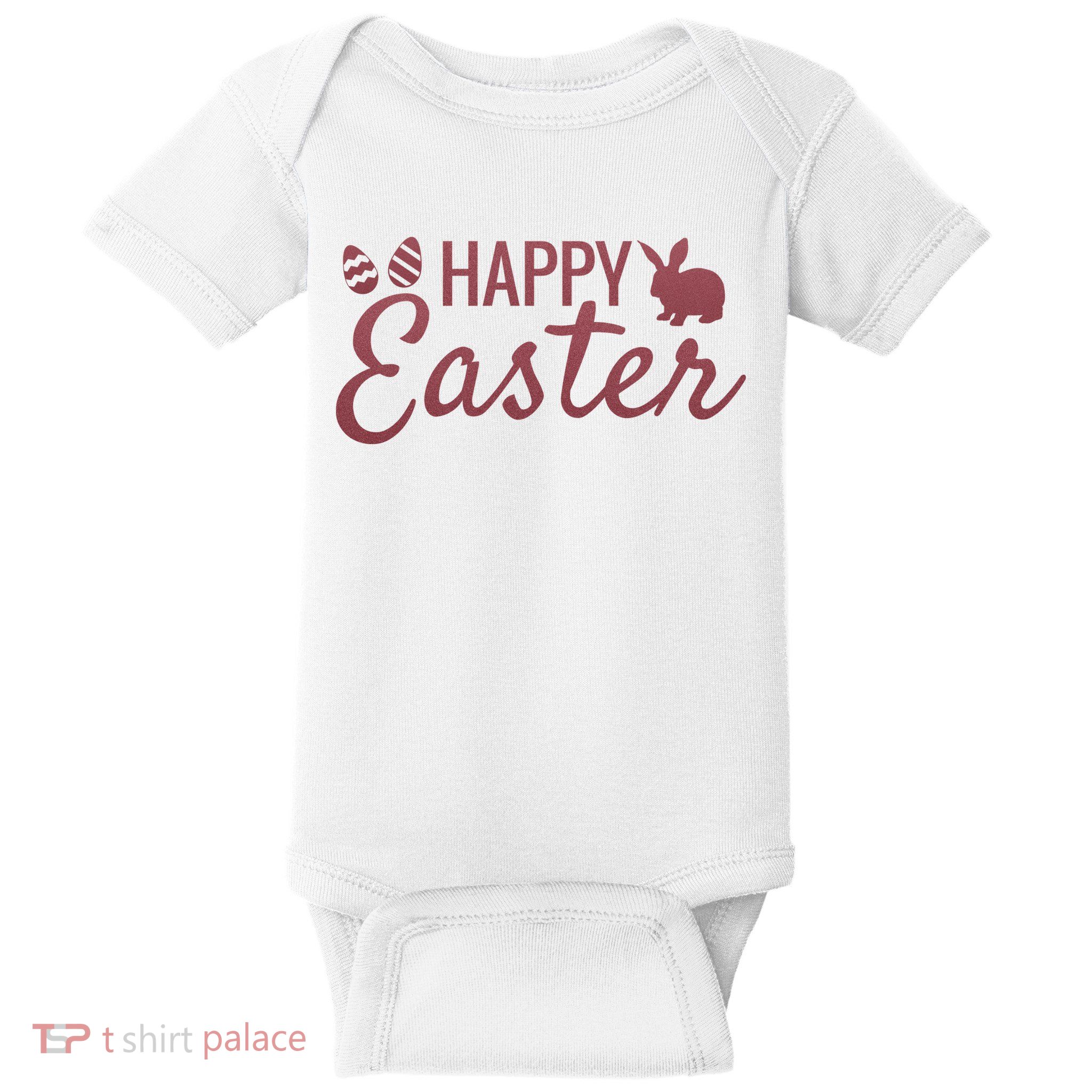 Happy Easter Cute Festive Holiday Baby Bodysuit