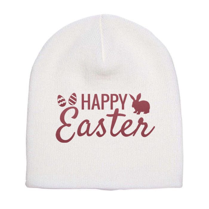 Happy Easter Cute Festive Holiday Short Acrylic Beanie