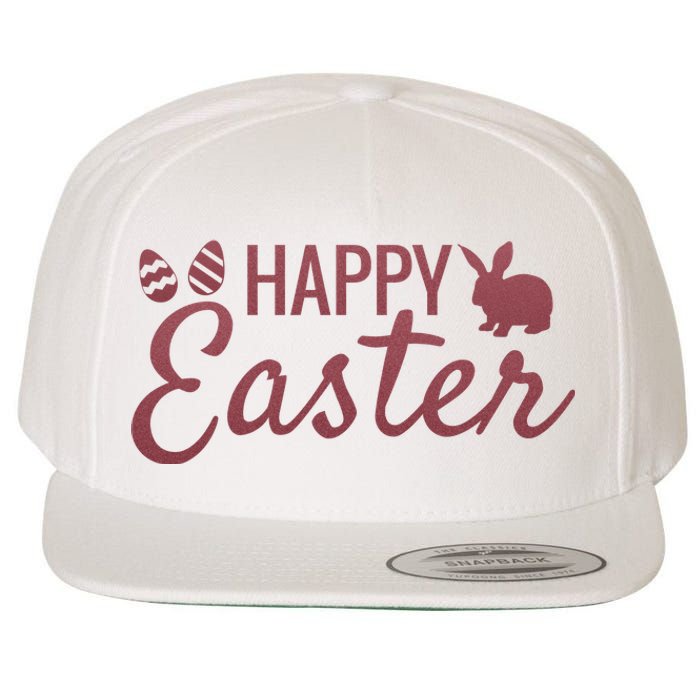 Happy Easter Cute Festive Holiday Wool Snapback Cap