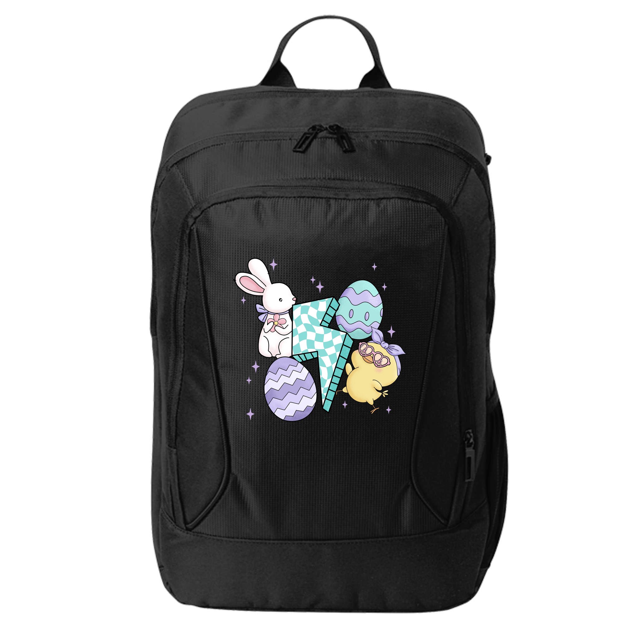 Happy Easter Cute Retro City Backpack