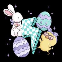 Happy Easter Cute Retro City Backpack