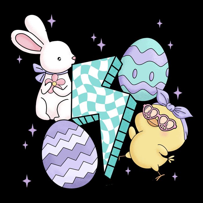 Happy Easter Cute Retro City Backpack