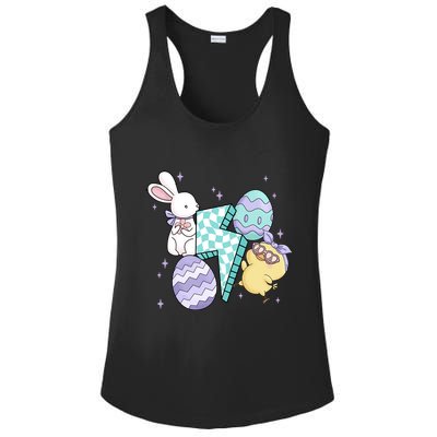 Happy Easter Cute Retro Ladies PosiCharge Competitor Racerback Tank