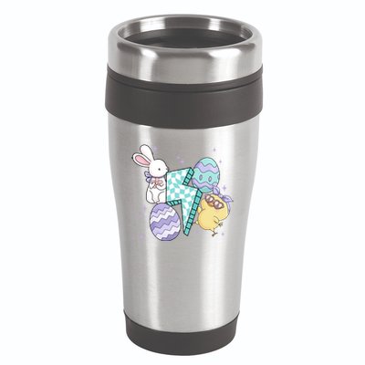 Happy Easter Cute Retro 16oz Travel Tumbler