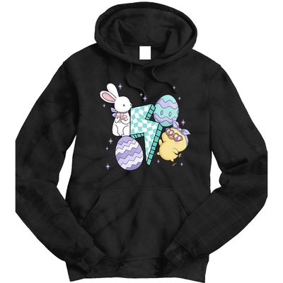 Happy Easter Cute Retro Tie Dye Hoodie