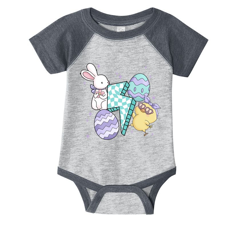 Happy Easter Cute Retro Infant Baby Jersey Bodysuit