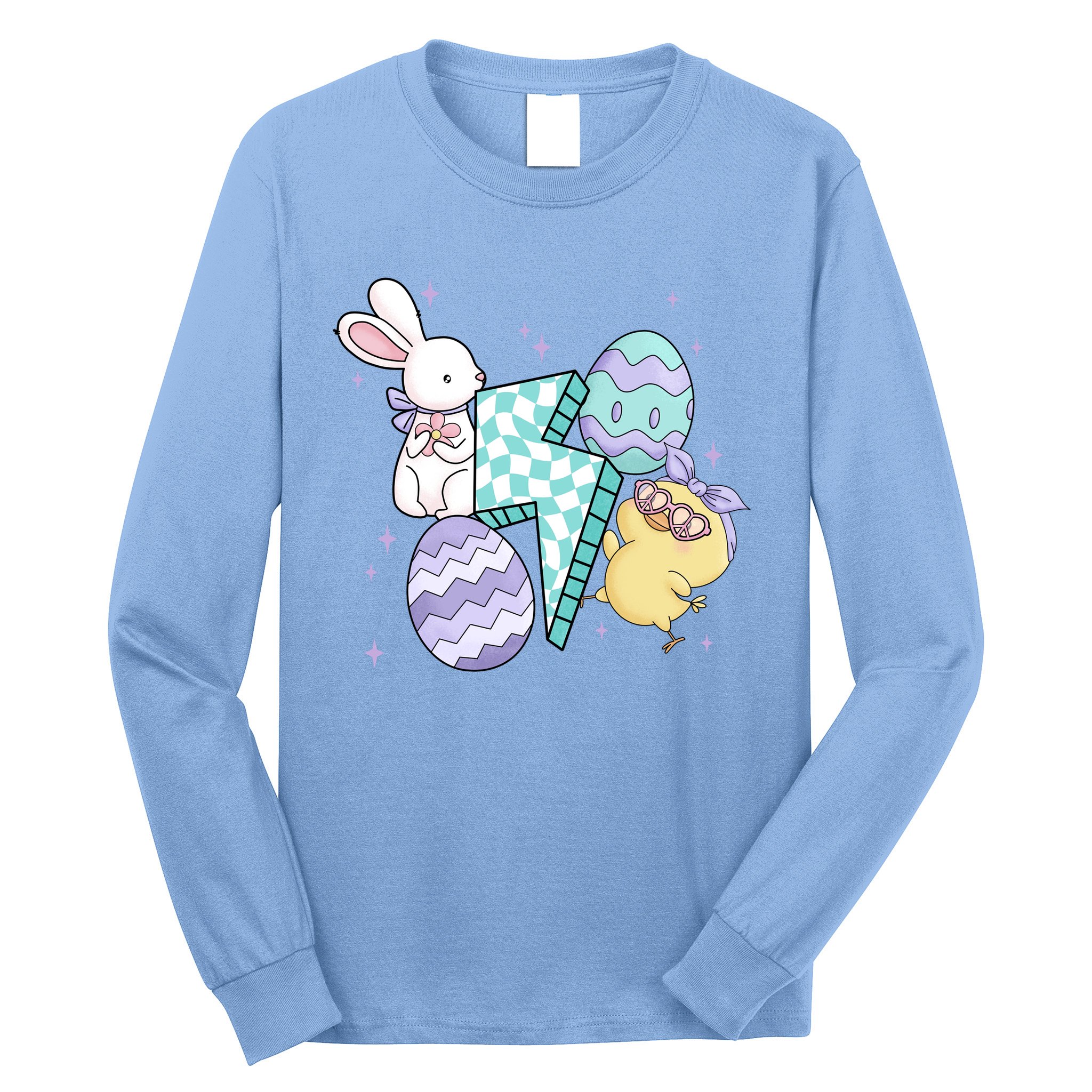 Happy Easter Cute Retro Long Sleeve Shirt