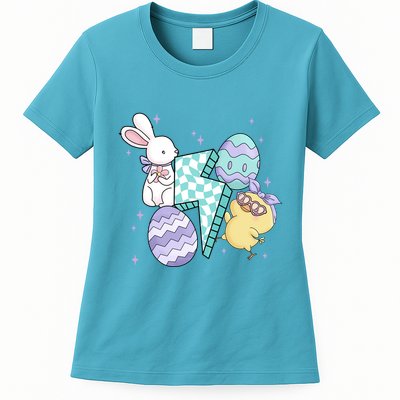 Happy Easter Cute Retro Womens T-Shirt