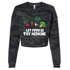 Healthy Eating Carrot Let Food Be Thy Medicine Gift Cropped Pullover Crew