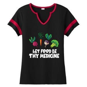 Healthy Eating Carrot Let Food Be Thy Medicine Gift Ladies Halftime Notch Neck Tee