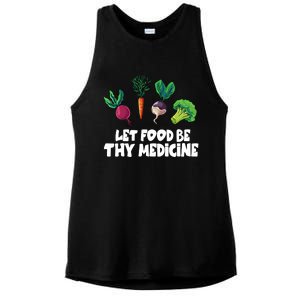 Healthy Eating Carrot Let Food Be Thy Medicine Gift Ladies PosiCharge Tri-Blend Wicking Tank