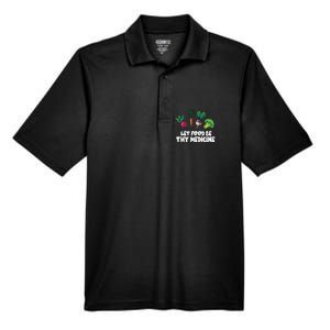 Healthy Eating Carrot Let Food Be Thy Medicine Gift Men's Origin Performance Pique Polo