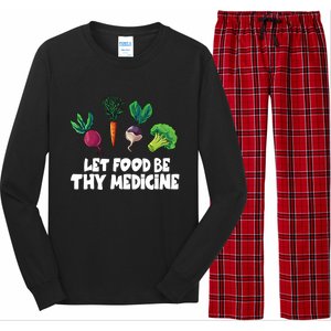 Healthy Eating Carrot Let Food Be Thy Medicine Gift Long Sleeve Pajama Set