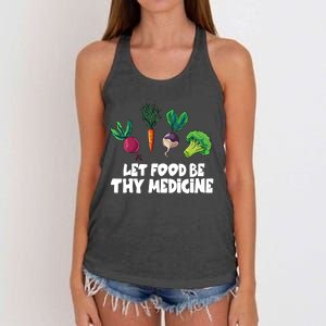 Healthy Eating Carrot Let Food Be Thy Medicine Gift Women's Knotted Racerback Tank